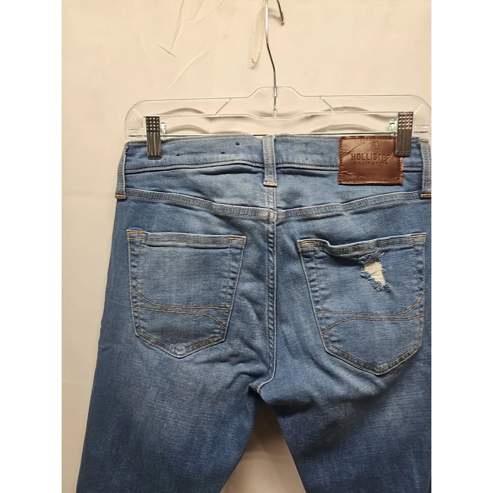 Hollister Mens Blue Skinny Fit Stretch Factory Denim Jeans Low Rise Size 29 X 30 - Picture 13 of 16